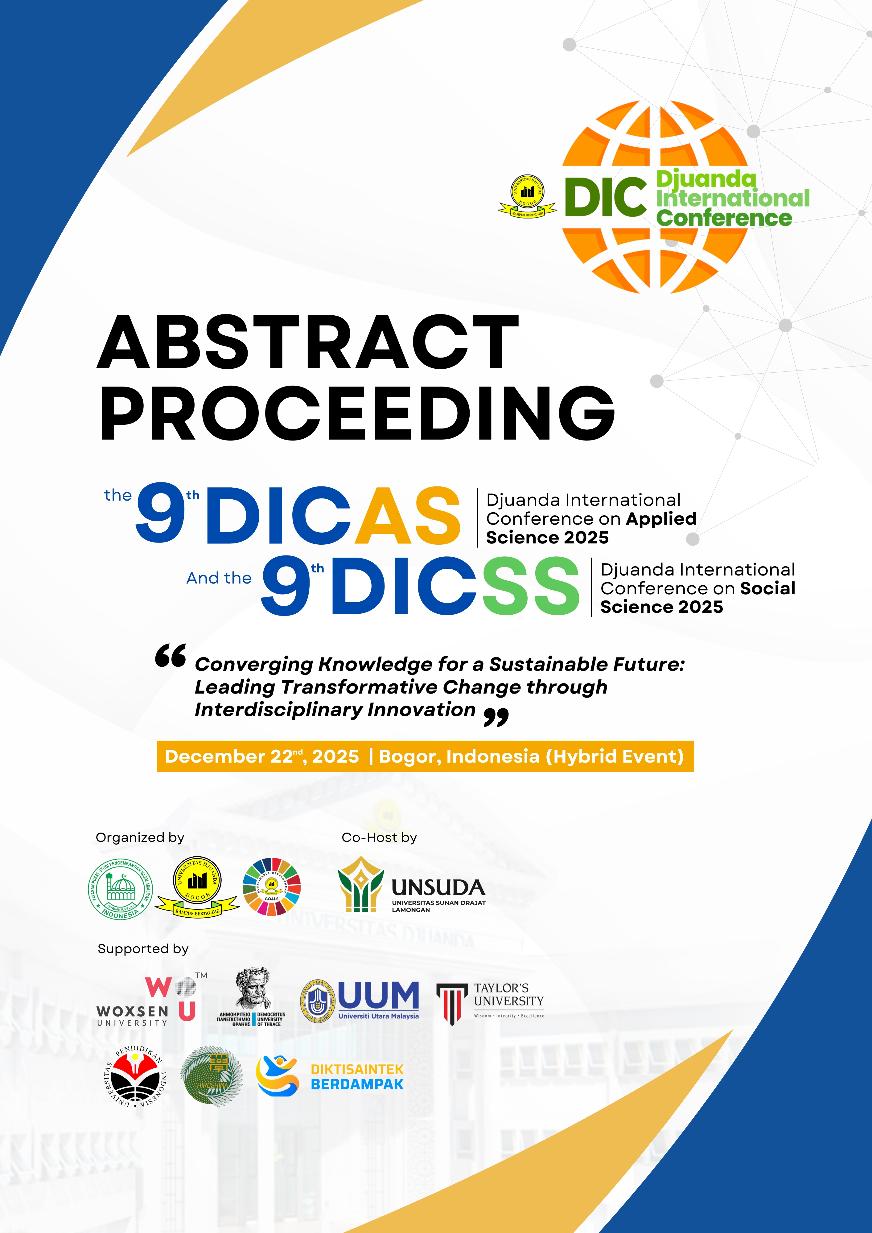 					View Vol. 9 No. 1 (2025): The 9th Djuanda International Conference on Applied Sciences (DICAS) & The 9th Djuanda International Conference on Social Sciences (DICSS)
				